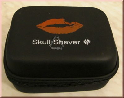 Skull Shaver Box, Reise Etui für Rotationsrasierer Pitbull und Butterfly, schwarz