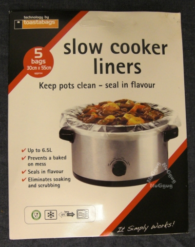 slow cooker liners, 5 Stück, 30 x 55 cm, Schutzbeutel für Kochtöpfe, toastabags