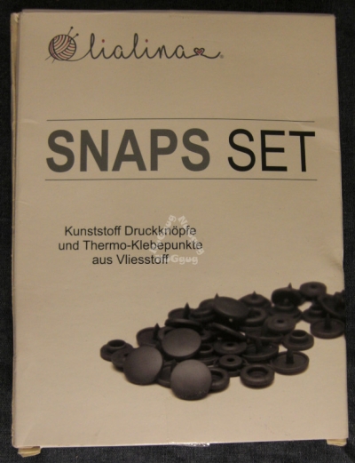 Kunststoff KAM Druckknöpfe und Thermo-Klebepunkte aus Vliesstoff, 50 Stück, schwarz, von Lialina