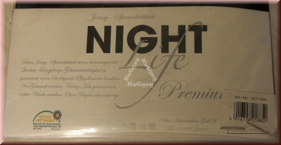 Spannbetttuch "Night Life", 140-160 x 200 cm, schwarz, Spannbettlaken