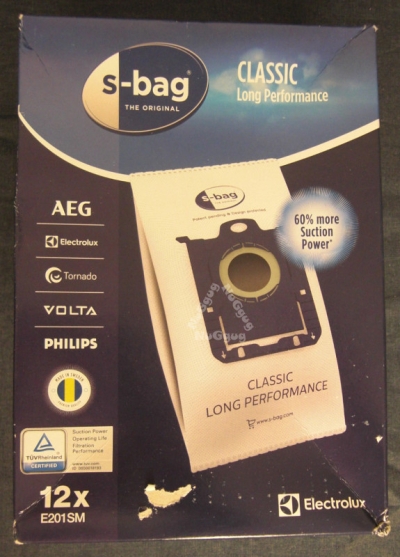 Staubsaugerbeutel s-bag Classic E201SM für Electrolux, Philips, AEG, Tornado, Volta, 12 Stück