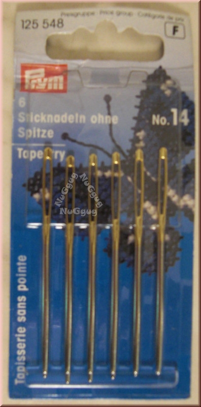 Sticknadeln ohne Spitze, No. 14, von Prym, 6 Stück, Artikelnummer 125548