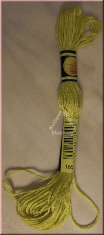 Stickgarn/Sticktwist Fligatto, 8 Meter, Farbe 165, grün leuchtend/gelb
