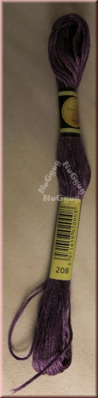 Stickgarn/Sticktwist Fligatto, 8 Meter, Farbe 208, lavendel sehr dunkel