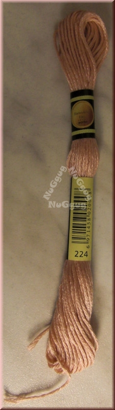 Stickgarn/Sticktwist Fligatto, 8 Meter, Farbe 224, muschelrosa sehr hell
