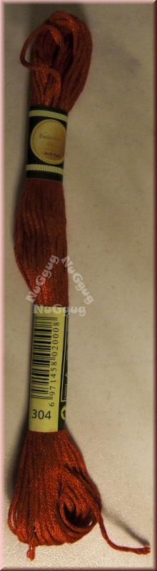 Stickgarn/Sticktwist Fligatto, 8 Meter, Farbe 304, rot mittel