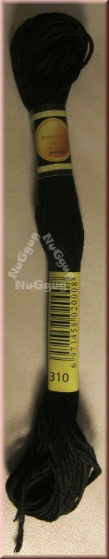 Stickgarn/Sticktwist Fligatto, 8 Meter, Farbe 310, schwarz