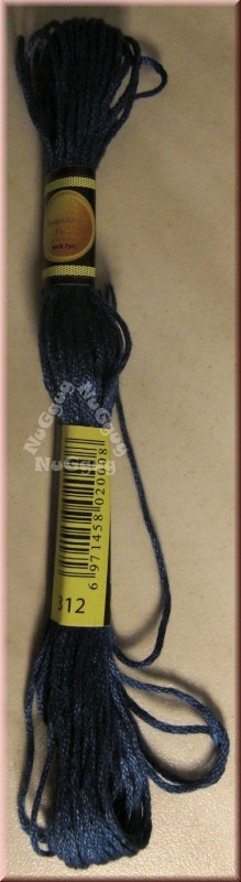 Stickgarn/Sticktwist Fligatto, 8 Meter, Farbe 312, babyblau sehr dunkel