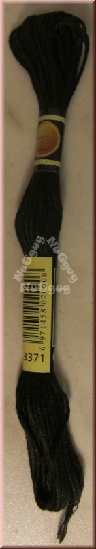 Stickgarn/Sticktwist Fligatto, 8 Meter, Farbe 3371 schwarzbraun