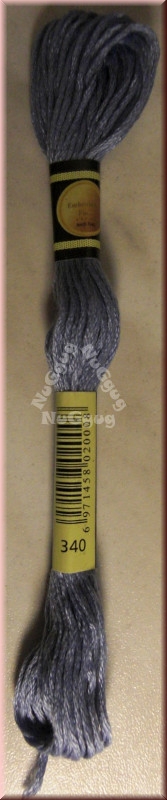 Stickgarn/Sticktwist Fligatto, 8 Meter, Farbe 340, blauviolett mittel