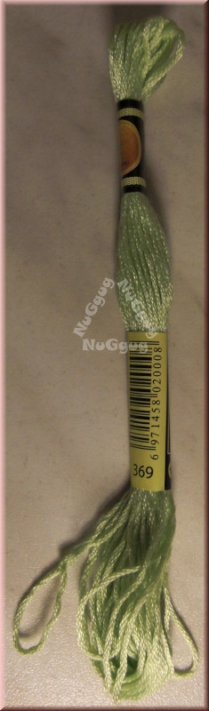Stickgarn/Sticktwist Fligatto, 8 Meter, Farbe 369, pistaziengrün sehr hell