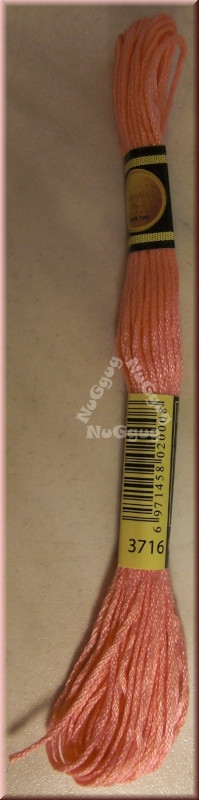 Stickgarn/Sticktwist Fligatto, 8 Meter, Farbe 3716 rose sehr hell