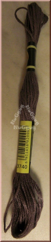 Stickgarn/Sticktwist Fligatto, 8 Meter, Farbe 3740 antikviolett dunkel