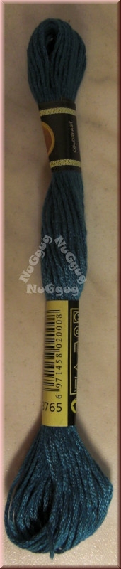 Stickgarn/Sticktwist Fligatto, 8 Meter, Farbe 3765 pfauenblau sehr dunkel