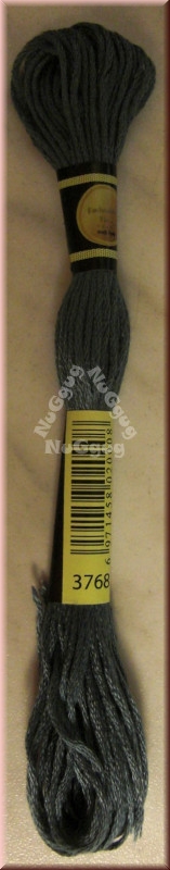 Stickgarn/Sticktwist Fligatto, 8 Meter, Farbe 3768 graugrün dunkel