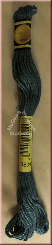 Stickgarn/Sticktwist Fligatto, 8 Meter, Farbe 3809 türkis sehr dunkel