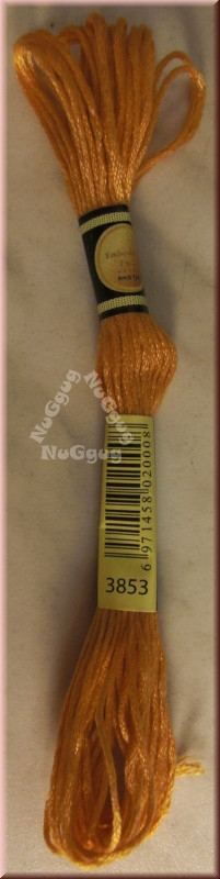 Stickgarn/Sticktwist Fligatto, 8 Meter, Farbe 3853 herbstgold dunkel