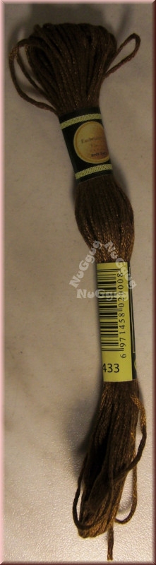 Stickgarn/Sticktwist Fligatto, 8 Meter, Farbe 433 braun mittel