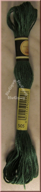 Stickgarn/Sticktwist Fligatto, 8 Meter, Farbe 505 grasgrün dunkel