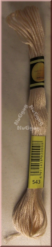 Stickgarn/Sticktwist Fligatto, 8 Meter, Farbe 543 beigebraun hellstes