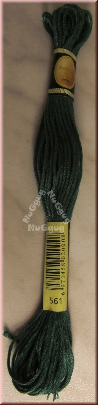 Stickgarn/Sticktwist Fligatto, 8 Meter, Farbe 561 jade sehr dunkel