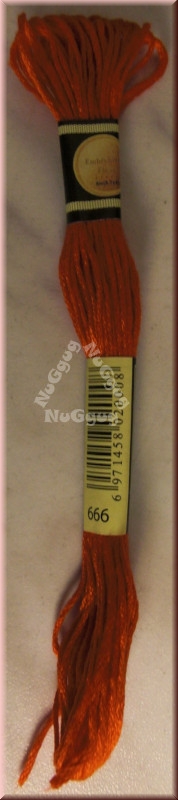 Stickgarn/Sticktwist Fligatto, 8 Meter, Farbe 666 rot leuchtend