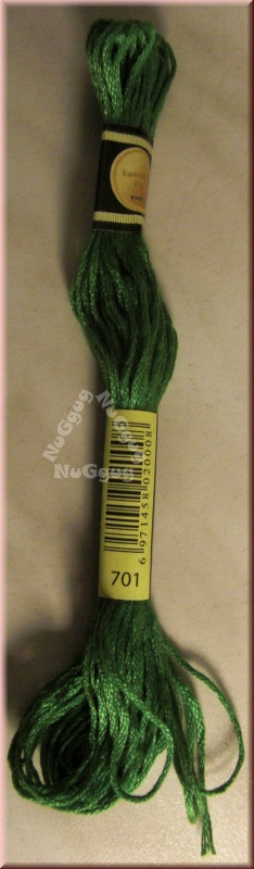 Stickgarn/Sticktwist Fligatto, 8 Meter, Farbe 701 grün hell