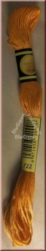 Stickgarn/Sticktwist Fligatto, 8 Meter, Farbe 722 orangengewürz hell