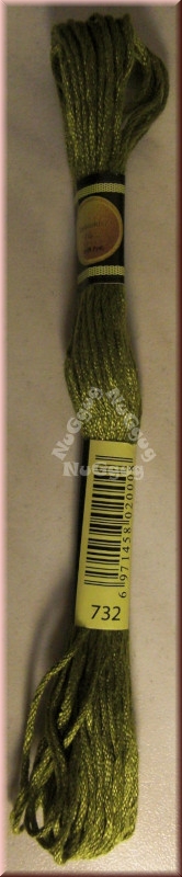 Stickgarn/Sticktwist Fligatto, 8 Meter, Farbe 732 olivgrün