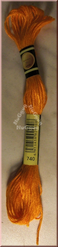 Stickgarn/Sticktwist Fligatto, 8 Meter, Farbe 740 mandarine