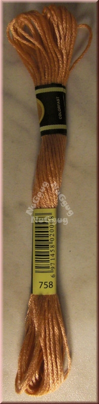 Stickgarn/Sticktwist Fligatto, 8 Meter, Farbe 758 terracotta sehr hell