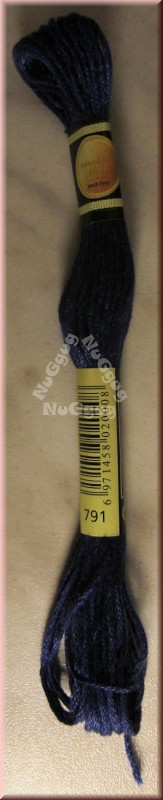 Stickgarn/Sticktwist Fligatto, 8 Meter, Farbe 791 kornblumenblau sehr dunkel