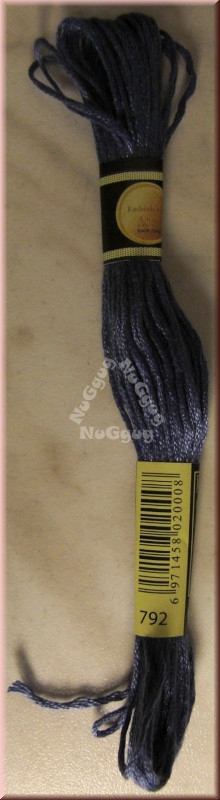 Stickgarn/Sticktwist Fligatto, 8 Meter, Farbe 792 kornblumenblau dunkel