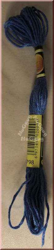 Stickgarn/Sticktwist Fligatto, 8 Meter, Farbe 798 delfter blau dunkel