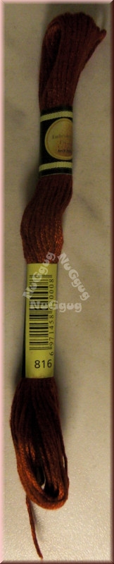 Stickgarn/Sticktwist Fligatto, 8 Meter, Farbe 816 granat