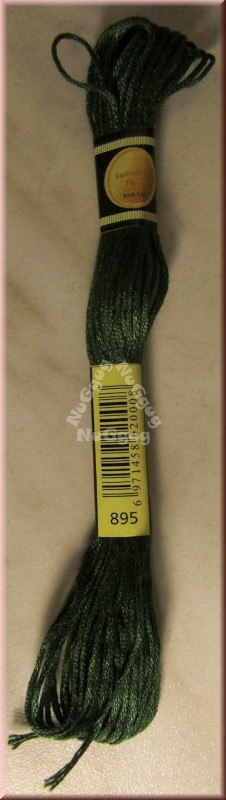 Stickgarn/Sticktwist Fligatto, 8 Meter, Farbe 895 jägergrün sehr dunkel