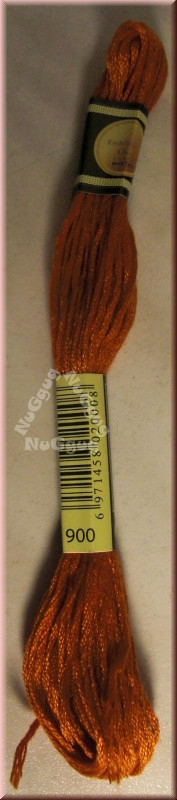 Stickgarn/Sticktwist Fligatto, 8 Meter, Farbe 900 orange dunkel