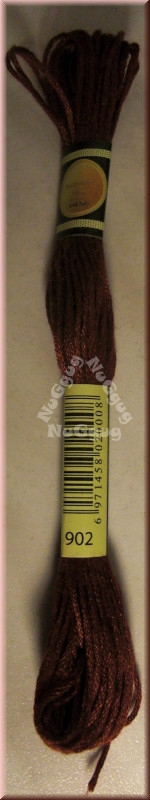 Stickgarn/Sticktwist Fligatto, 8 Meter, Farbe 902 granat sehr dunkel