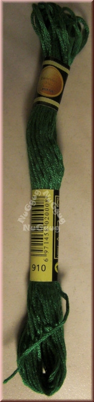 Stickgarn/Sticktwist Fligatto, 8 Meter, Farbe 910 smaragdgrün dunkel