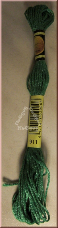 Stickgarn/Sticktwist Fligatto, 8 Meter, Farbe 911 smaragdgrün mittel
