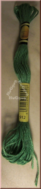 Stickgarn/Sticktwist Fligatto, 8 Meter, Farbe 912 smaragdgrün hell