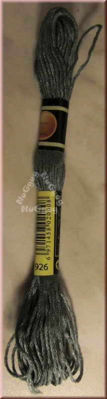 Stickgarn/Sticktwist Fligatto, 8 Meter, Farbe 926 graugrün mittel