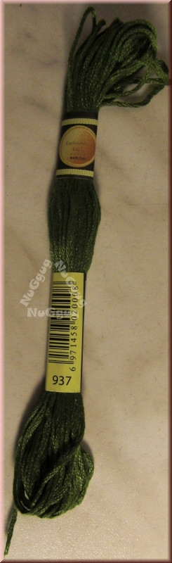 Stickgarn/Sticktwist Fligatto, 8 Meter, Farbe 937 avocadogrün mittel