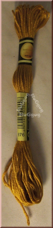 Stickgarn/Sticktwist Fligatto, 8 Meter, Farbe 976 goldbraun mittel