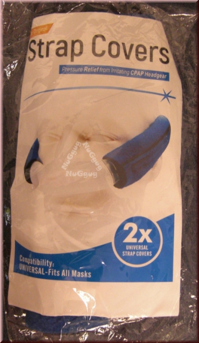 CPAP Strap Covers, 2 Stück, Blau, Fleece, waschbar