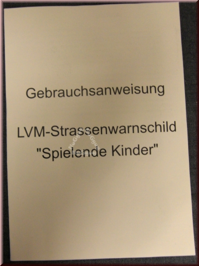 3D Straßenwarnschild "ACHTUNG! Spielende Kinder", Strassenschild, Verkehrsschild, Warnschild