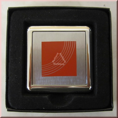 Taschenhalter für den Tisch quatratisch mit Motiv rotes Quadrat
