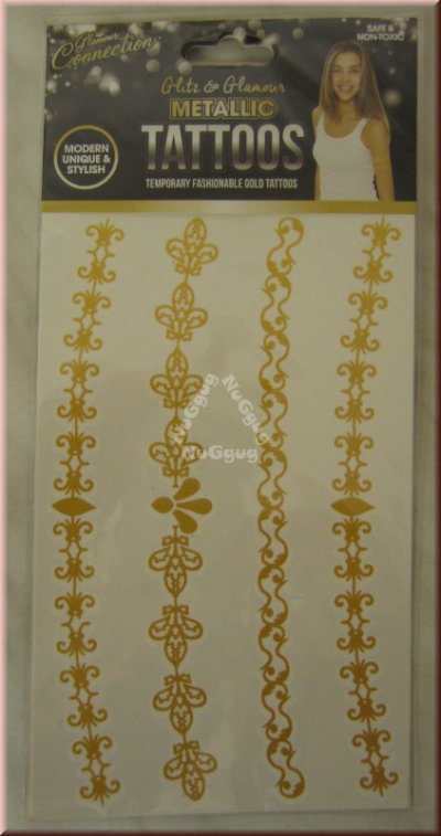 Metallic Tattoos Motiv "Ranken", gold