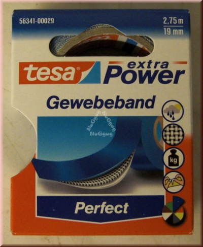 tesa Gewebeband, 2,75m x 19mm, blau