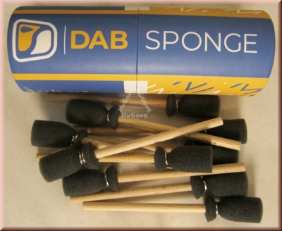 DAB Sponge, Schwammtupfer auf Holzstäbchen, 10 Stück